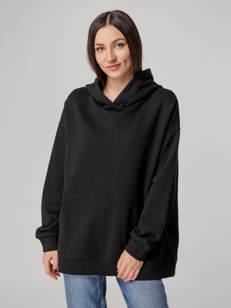 Худи оверсайз унисекс Outshine, черное, размер M/L (Изображение 6)