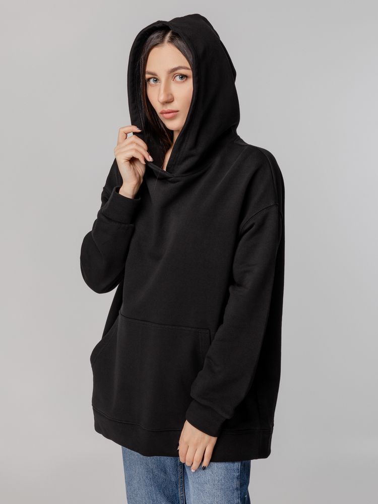Худи оверсайз унисекс Outshine, черное, размер M/L (Изображение 7)