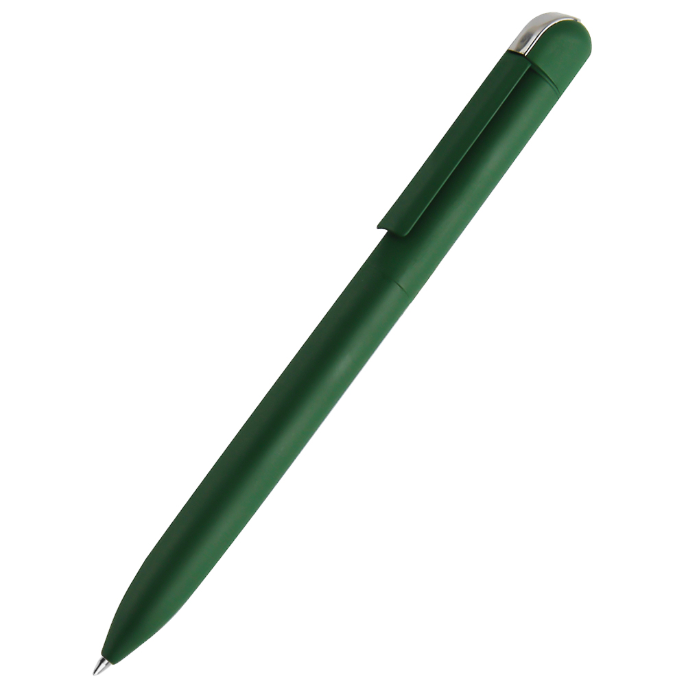 Ручка металлическая Espada софт-тач, тёмно-зелёная