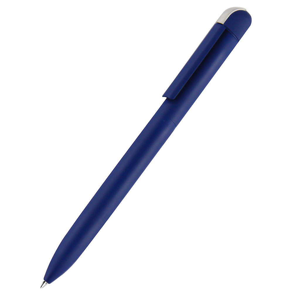 Ручка металлическая Espada софт-тач, синяя