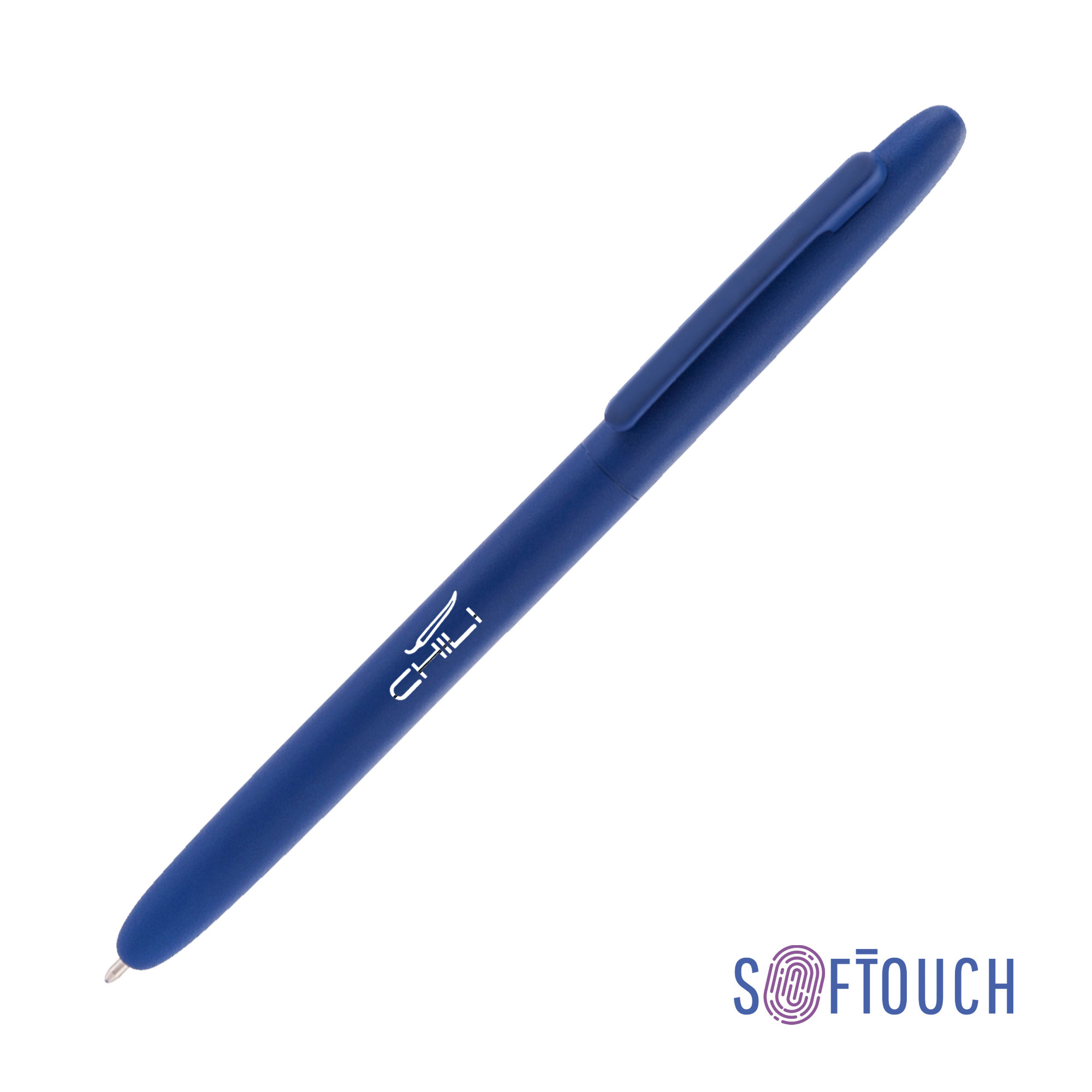 Ручка шариковая &quot;Vega&quot;, покрытие soft touch (темно-синий)