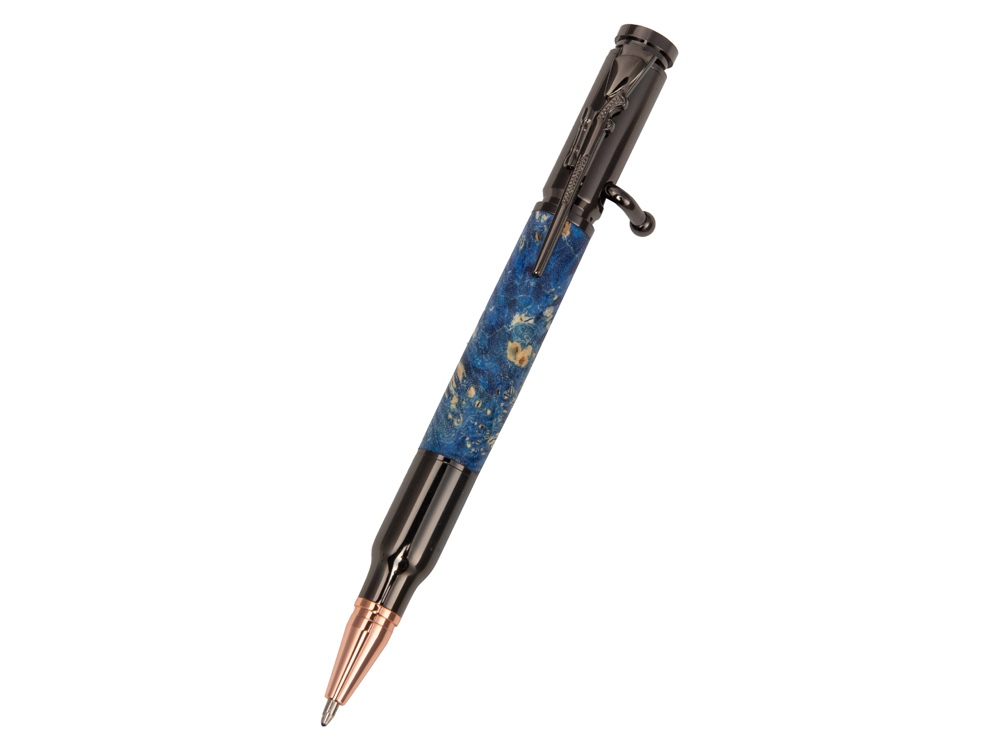 Ручка шариковая Кап клена (голубой/темно-стальной/зеленый) 