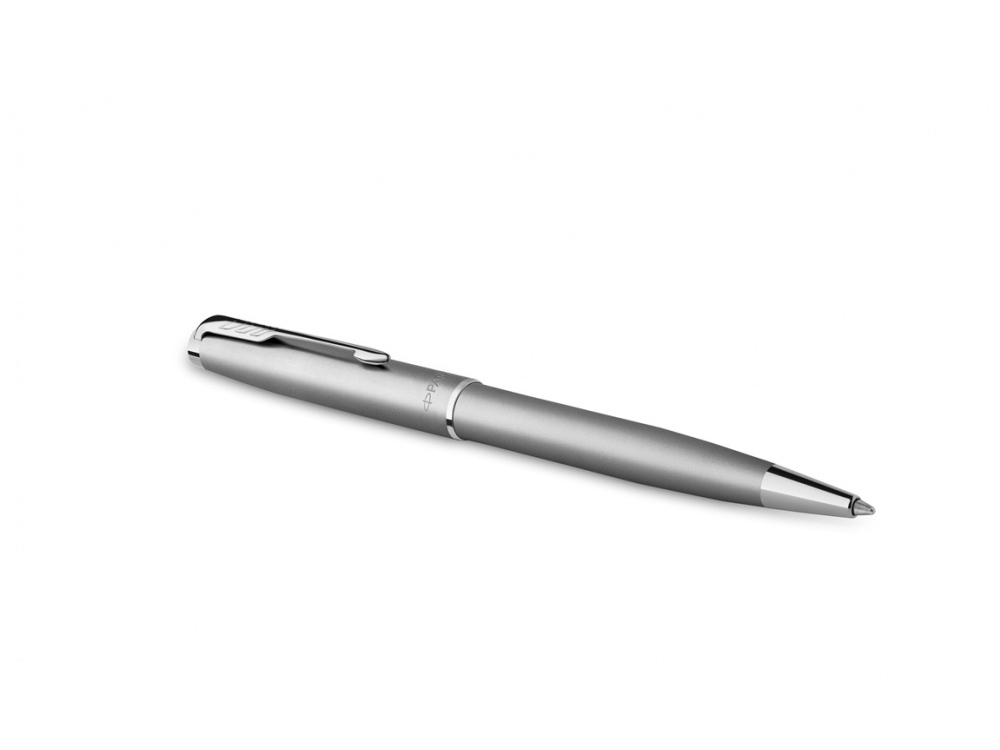 Шариковая ручка Parker Sonnet Stainless Steel CT, толщина линии M, цвет чернил черный, в подарочной упаковке (Изображение 3)