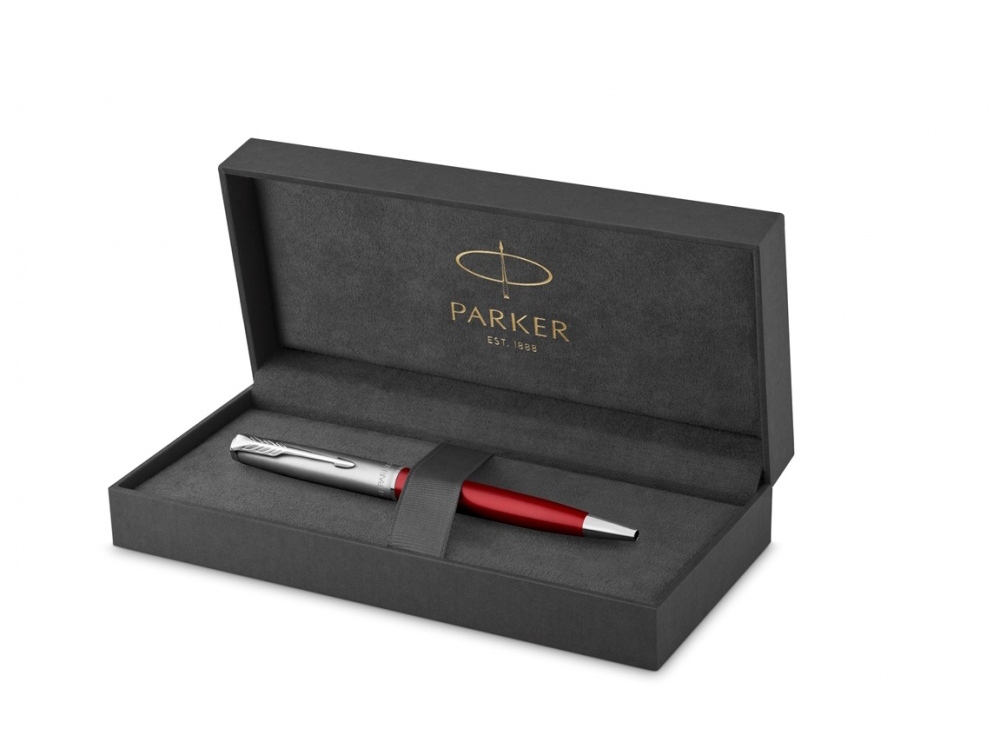 Шариковая ручка Parker Sonnet Entry Point Red Steel CT, стержень: M, цвет чернил: black , в подарочной упаковке (Изображение 2)