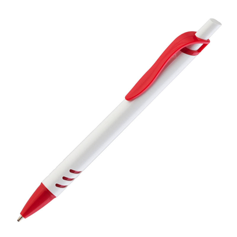 Ручка шариковая &quot;Boston&quot; (белый с красным)