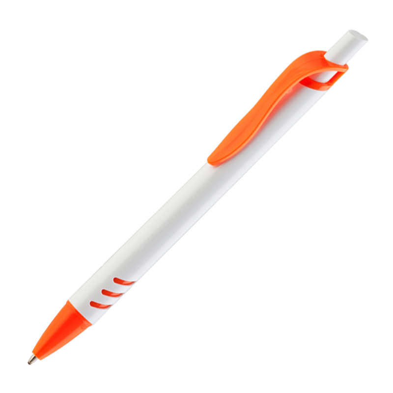 Ручка шариковая &quot;Boston&quot; (белый с оранжевым)