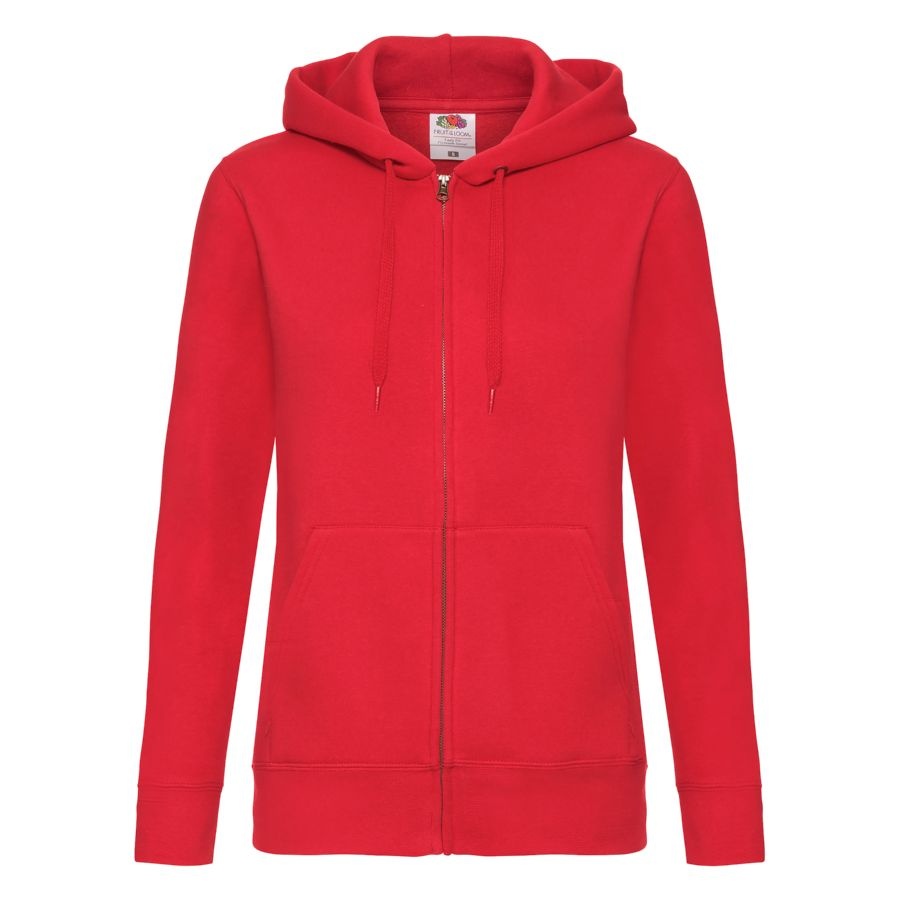 Толстовка &quot;Lady-Fit Hooded Sweat Jacket&quot;, красный_XS, 75% х/б, 25% п/э, 280 г/м2