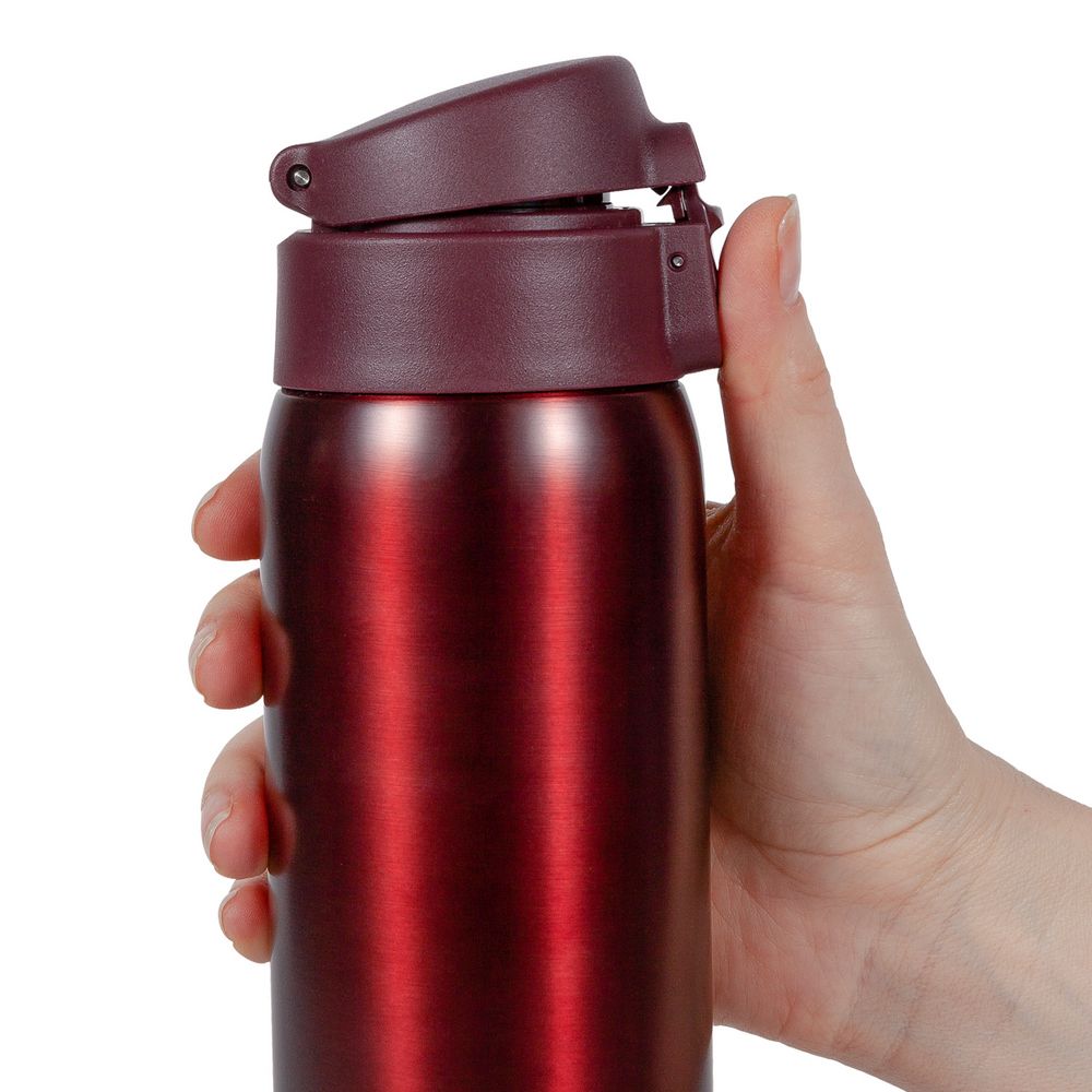 Термокружка Relaxika, бордовая (Изображение 5)