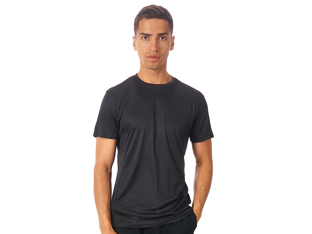 Футболка спортивная Turin, мужская (черный) 3XL (Изображение 1)