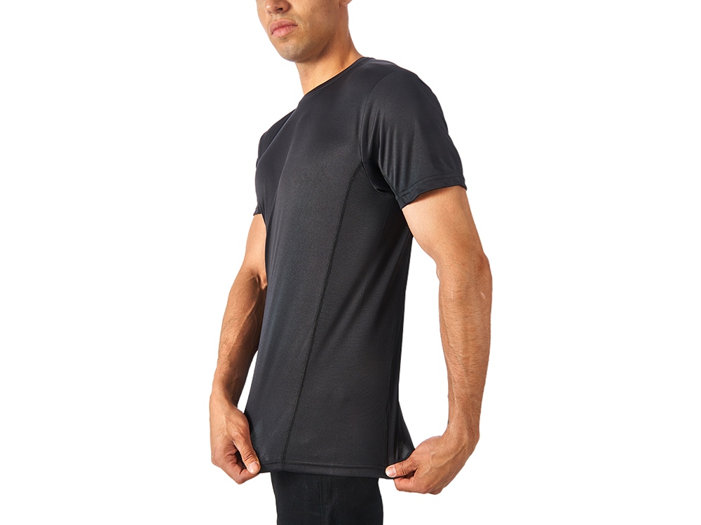 Футболка спортивная Turin, мужская (черный) 3XL (Изображение 3)