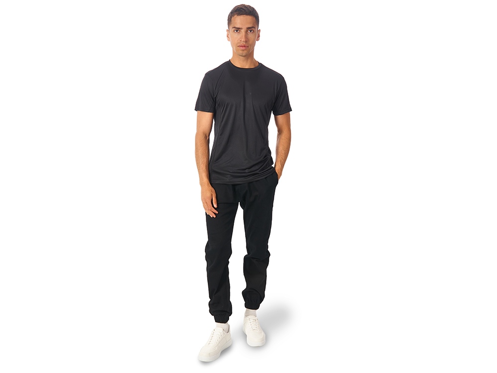 Футболка спортивная Turin, мужская (черный) 3XL (Изображение 5)