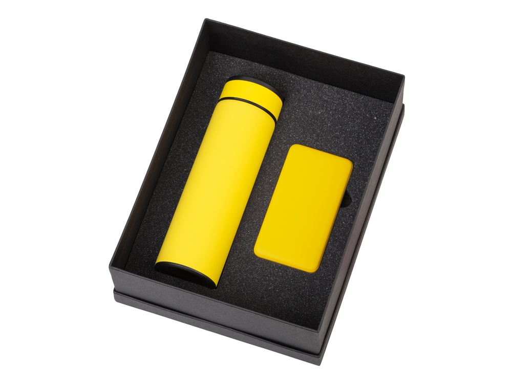 Подарочный набор COLOR IT c термосом и повербанком (желтый) 10000 mAh (Изображение 2)