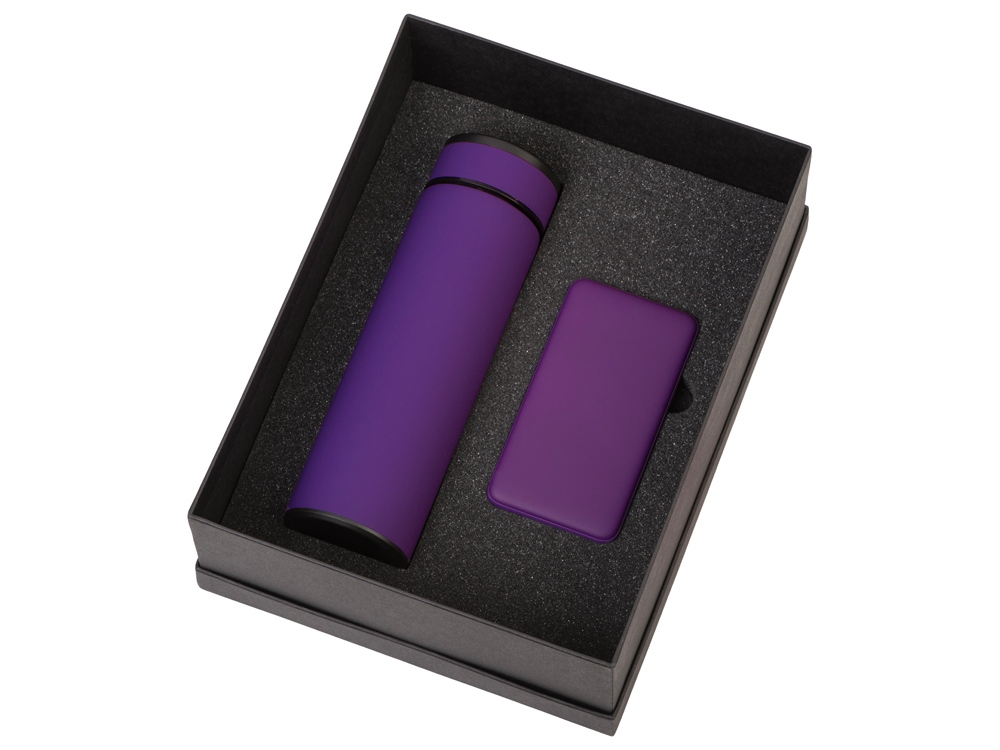 Подарочный набор COLOR IT c термосом и повербанком (фиолетовый) 5000 mAh (Изображение 2)