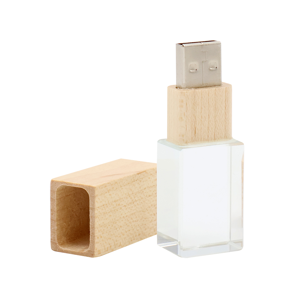 Флешка Кристал Bamboo 16 Гб в футляре, светло-коричневый (Изображение 2)