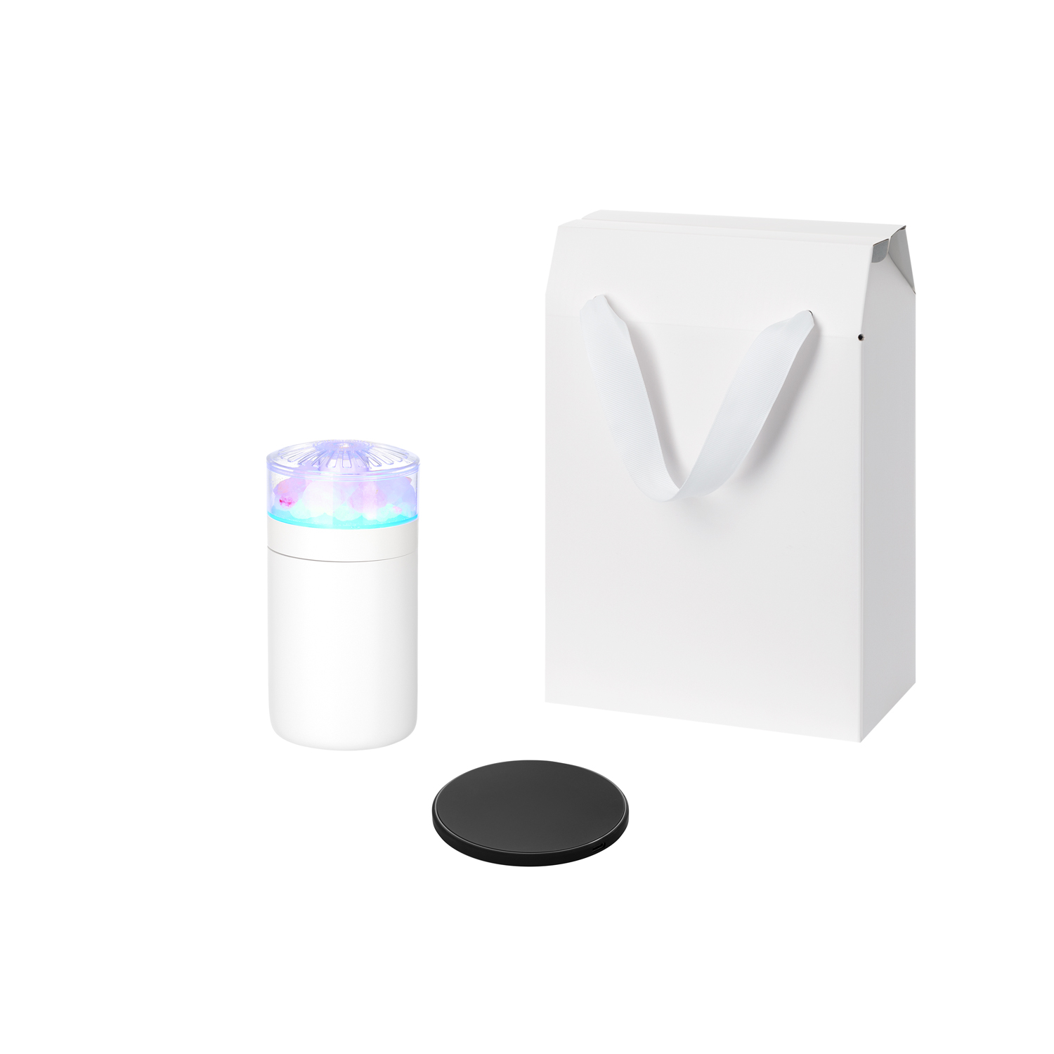 Подарочный набор Crystal, Auris, черный (увлажнитель воздуха, зарядное устройство) (Изображение 1)
