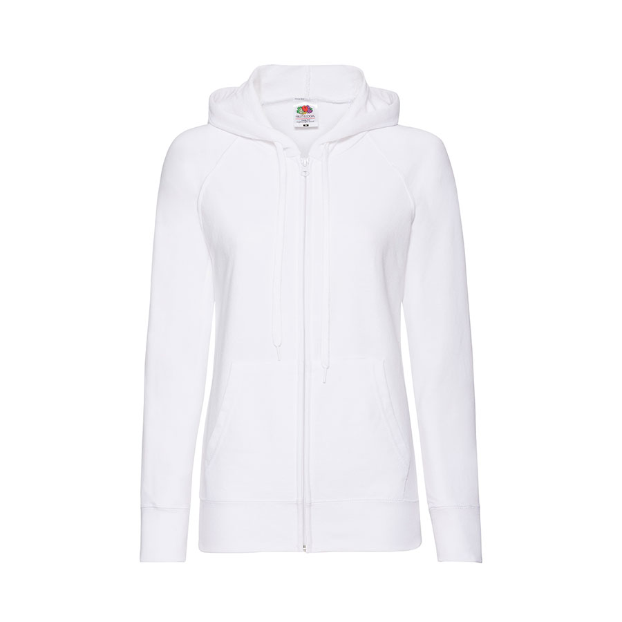 Толстовка без начеса "Ladies Lightweight Hooded Sweat", белый, S, 80% х/б 20% полиэстер, 240 г/м2 (Изображение 1)