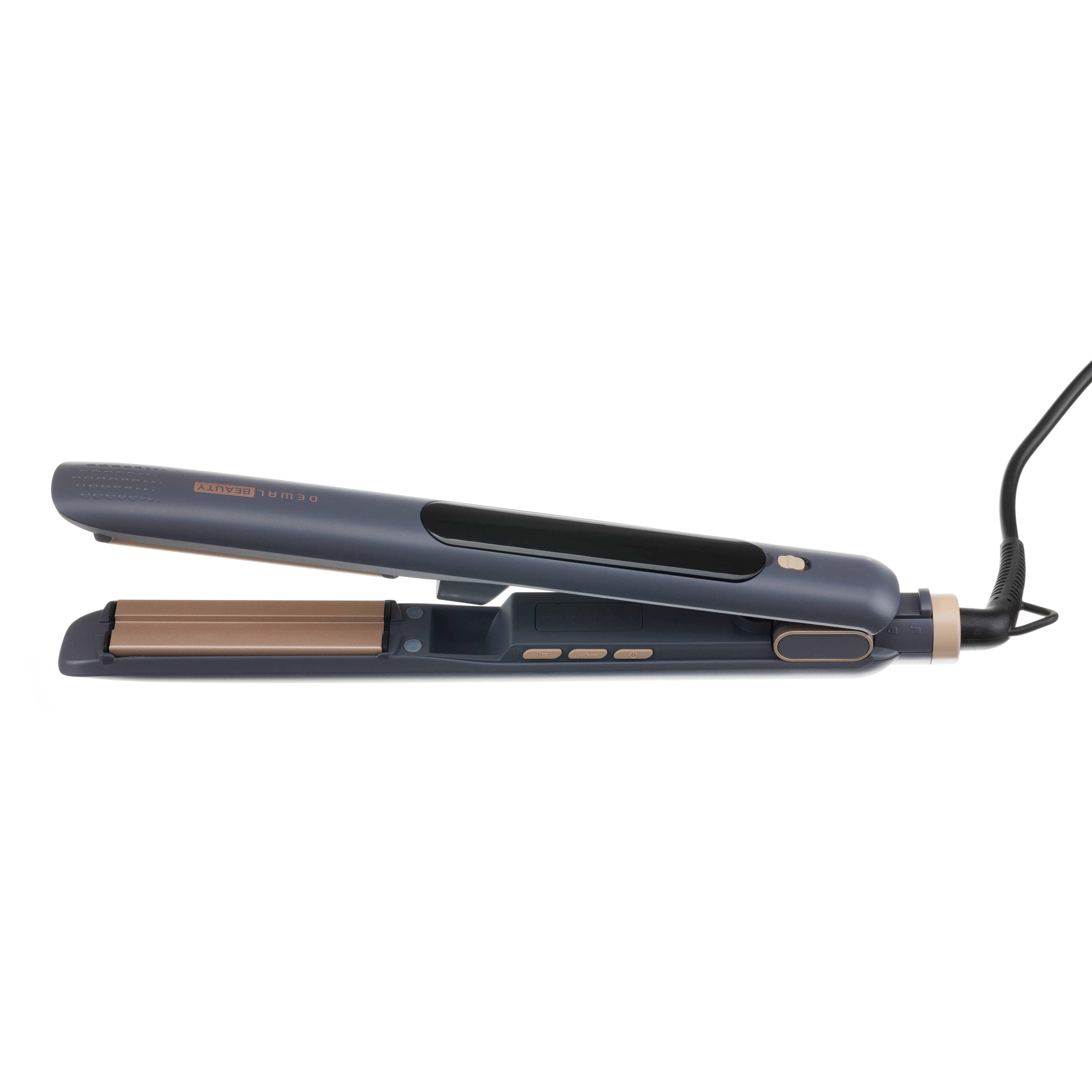Паровые щипцы для волос DEWAL BEAUTY Elite 25х90 мм, графитовые (Изображение 1)