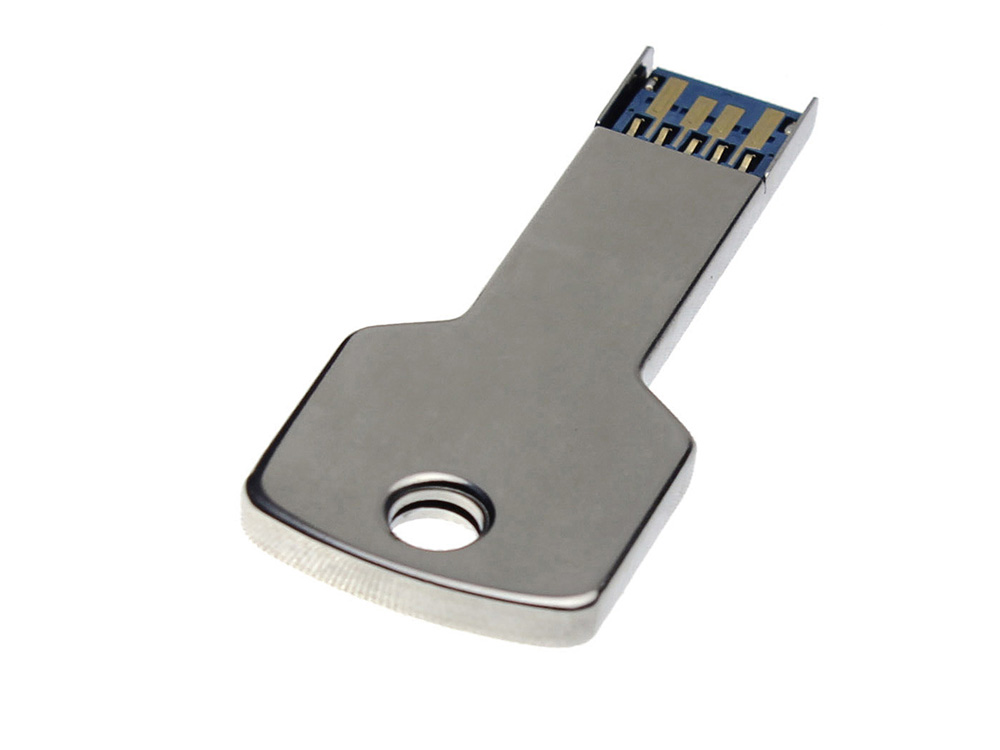 USB 3.0- флешка на 32 Гб в виде ключа (серебристый) 32Gb (Изображение 3)