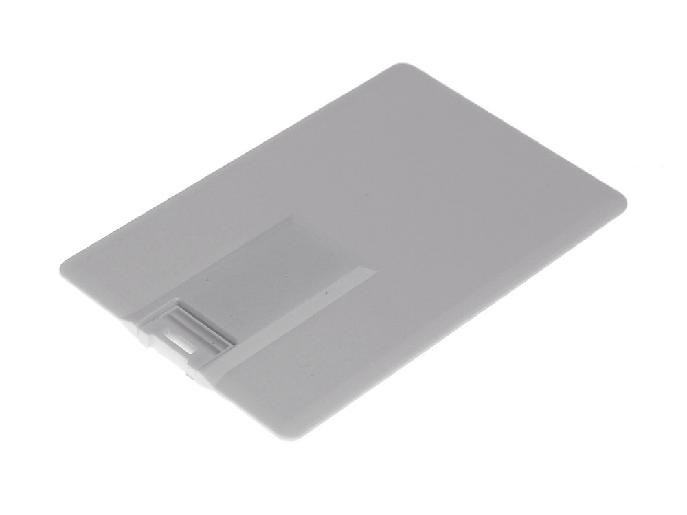 USB 3.0- флешка на 128 Гб в виде визитки, с раскладным чипом (белый) 128Gb (Изображение 2)