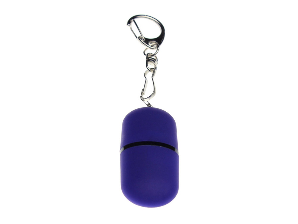 USB 2.0- флешка Goutte Soft-touch на 512 Мбайт каплевидной формы (синий) 512Mb (Изображение 3)