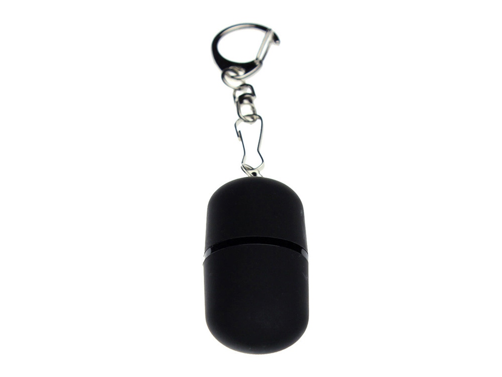USB 2.0- флешка Goutte Soft-touch на 512 Мбайт каплевидной формы (черный) 512Mb (Изображение 3)