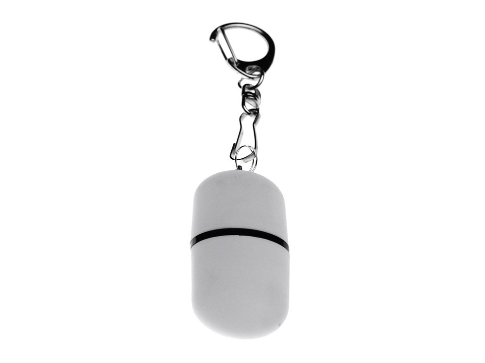 USB 2.0- флешка Goutte Soft-touch на 512 Мбайт каплевидной формы (белый) 512Mb (Изображение 3)