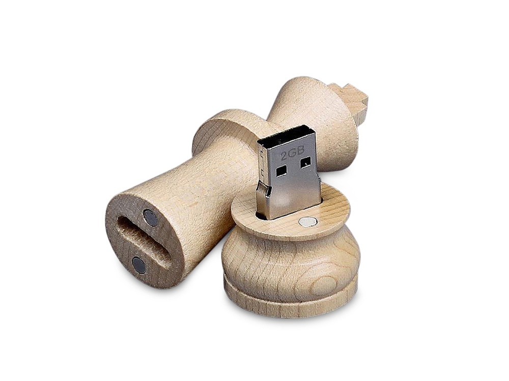 USB 2.0- флешка на 512 Мбайт Ферзь (натуральный) 512Mb (Изображение 1)