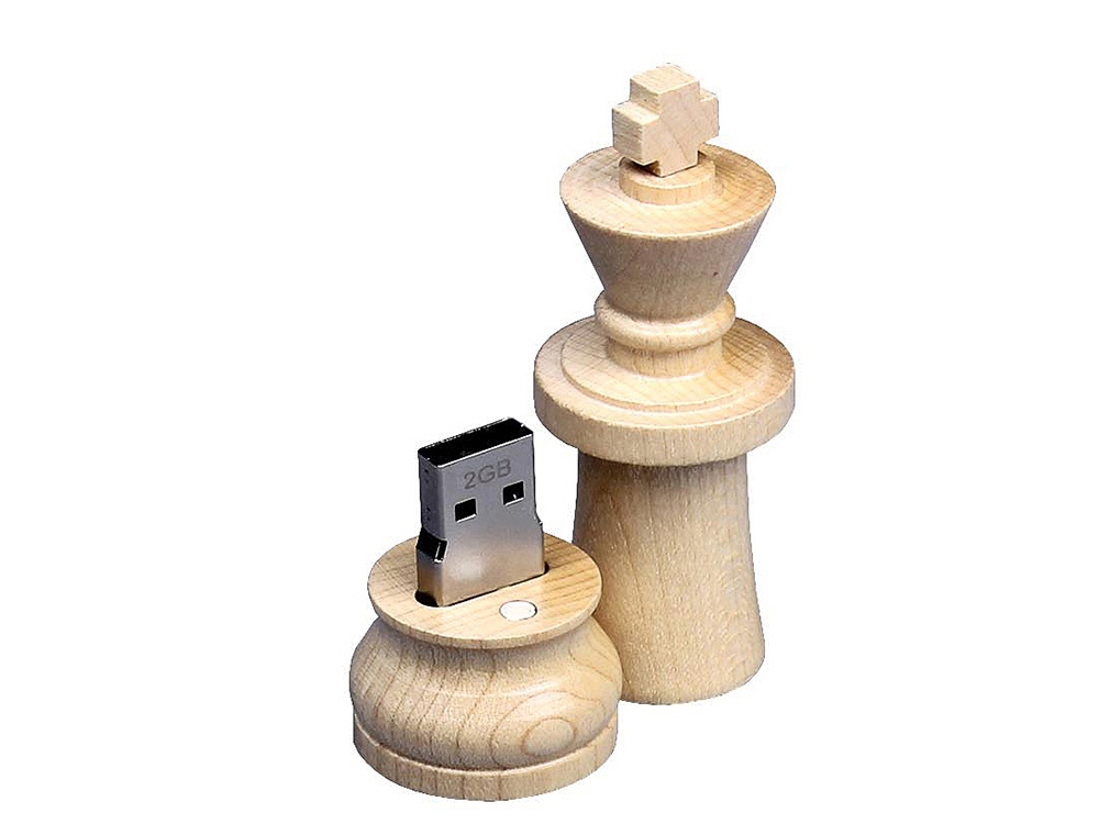 USB 2.0- флешка на 4 Гб Ферзь (натуральный) 4Gb (Изображение 2)