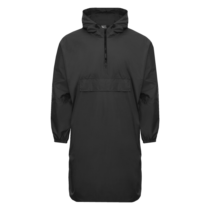 Дождевик анорак STAN с карманом, 61 (Чёрный) 50-52/L/XL
