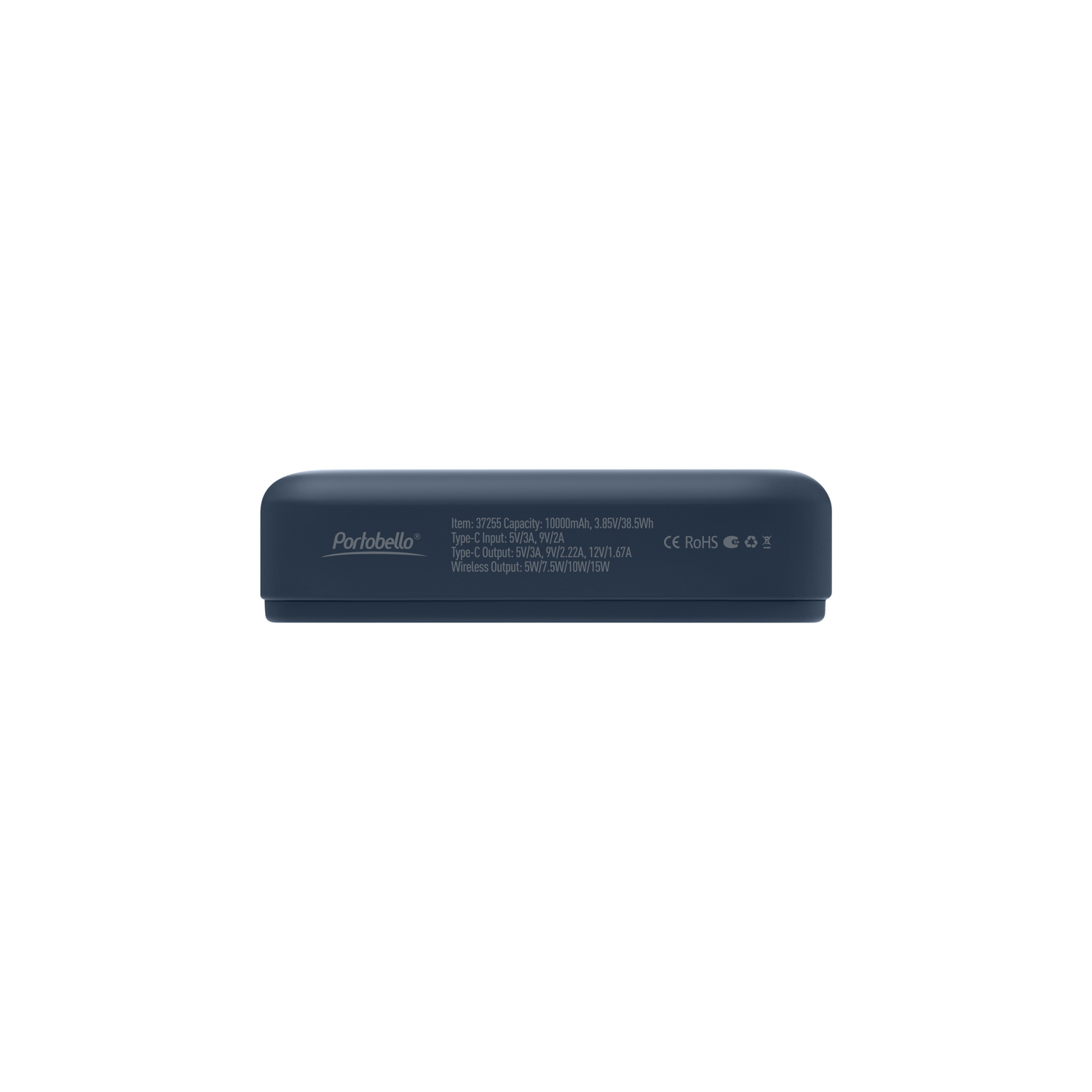 Внешний аккумулятор Union PD 10000mAh с функцией беспроводной зарядки 15W, синий (Изображение 8)