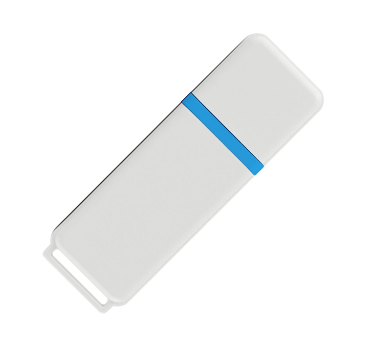 Флеш накопитель USB 2.0 Goodram UMO2 16GB, пластик, белый/голубой,16 Gb (Изображение 1)