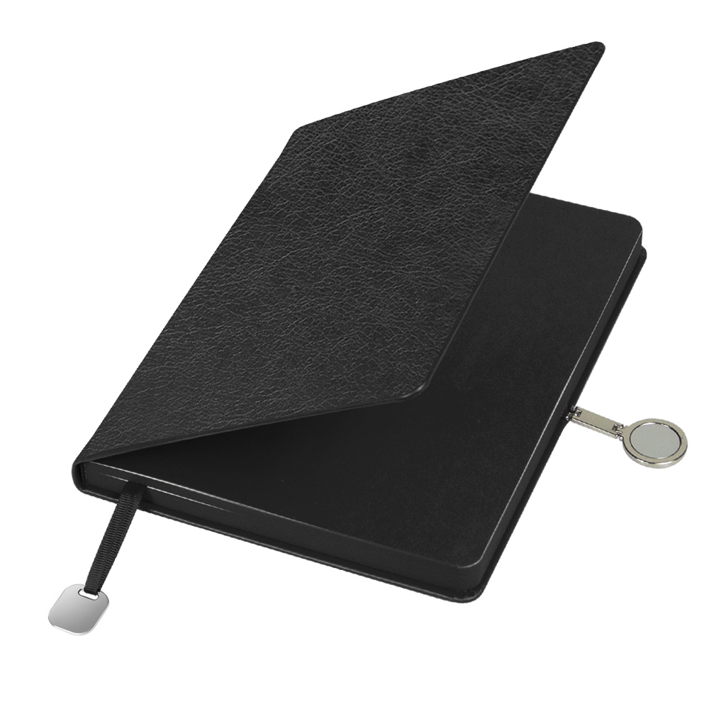 Ежедневник Alfa Omega Mocca Business Edition B5, в твердой обложке, с магнитной застежкой, черный, в подарочной коробке (Изображение 3)