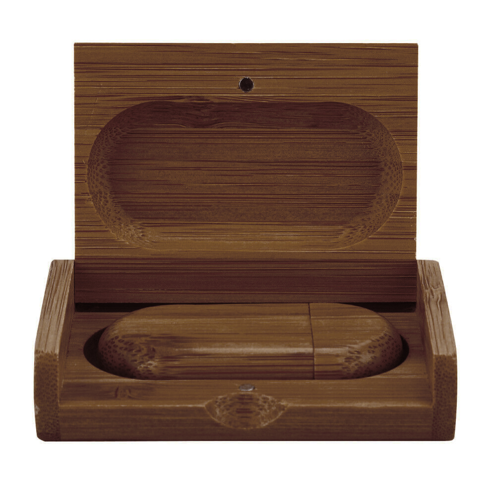Флеш накопитель USB 2.0 Maple BOX в футляре, орех, дерево/дерево, 32 Gb (Изображение 1)