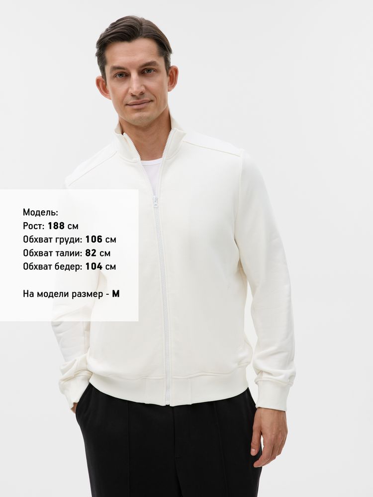 Толстовка унисекс на молнии Tramonto, молочно-белая, размер XS (Изображение 6)