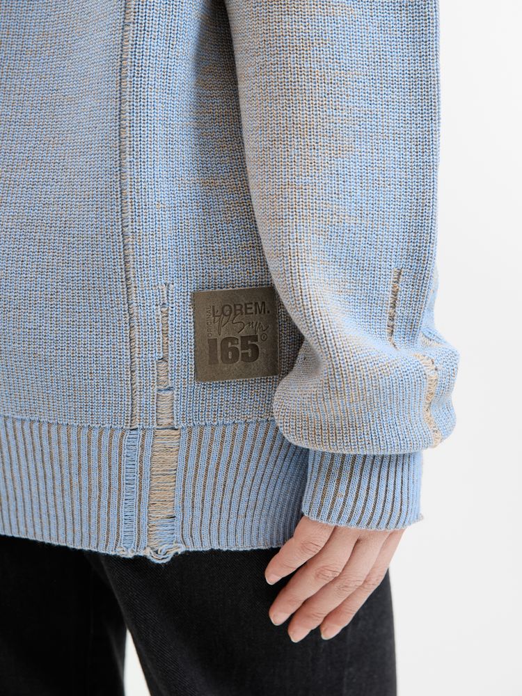 Джемпер Denim свободного силуэта на заказ, полушерсть, размер M (Изображение 8)