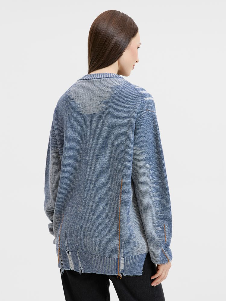Джемпер Denim свободного силуэта на заказ, полушерсть, размер M (Изображение 14)