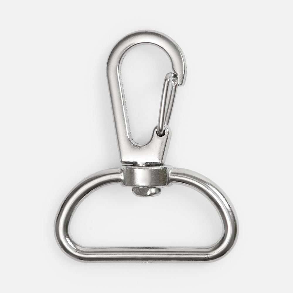 Застежка-карабин Snap Hook, L, серебристая (хром) (Изображение 1)