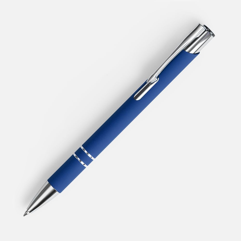 Ручка шариковая Keskus Soft Touch в футляре, синяя (Изображение 3)