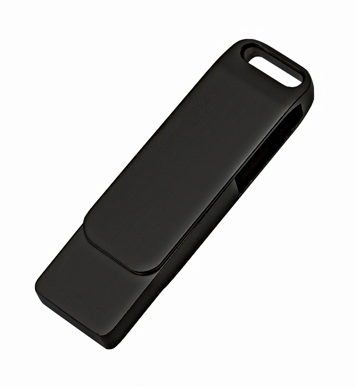 Флеш накопитель Bergamo, USB 2.0 16GB, металл, черный (Изображение 1)