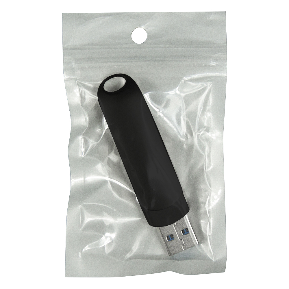 Флеш накопитель  USB 3.0 + TYPE C Cupertino, металл, черный матовый, 32 GB (Изображение 4)