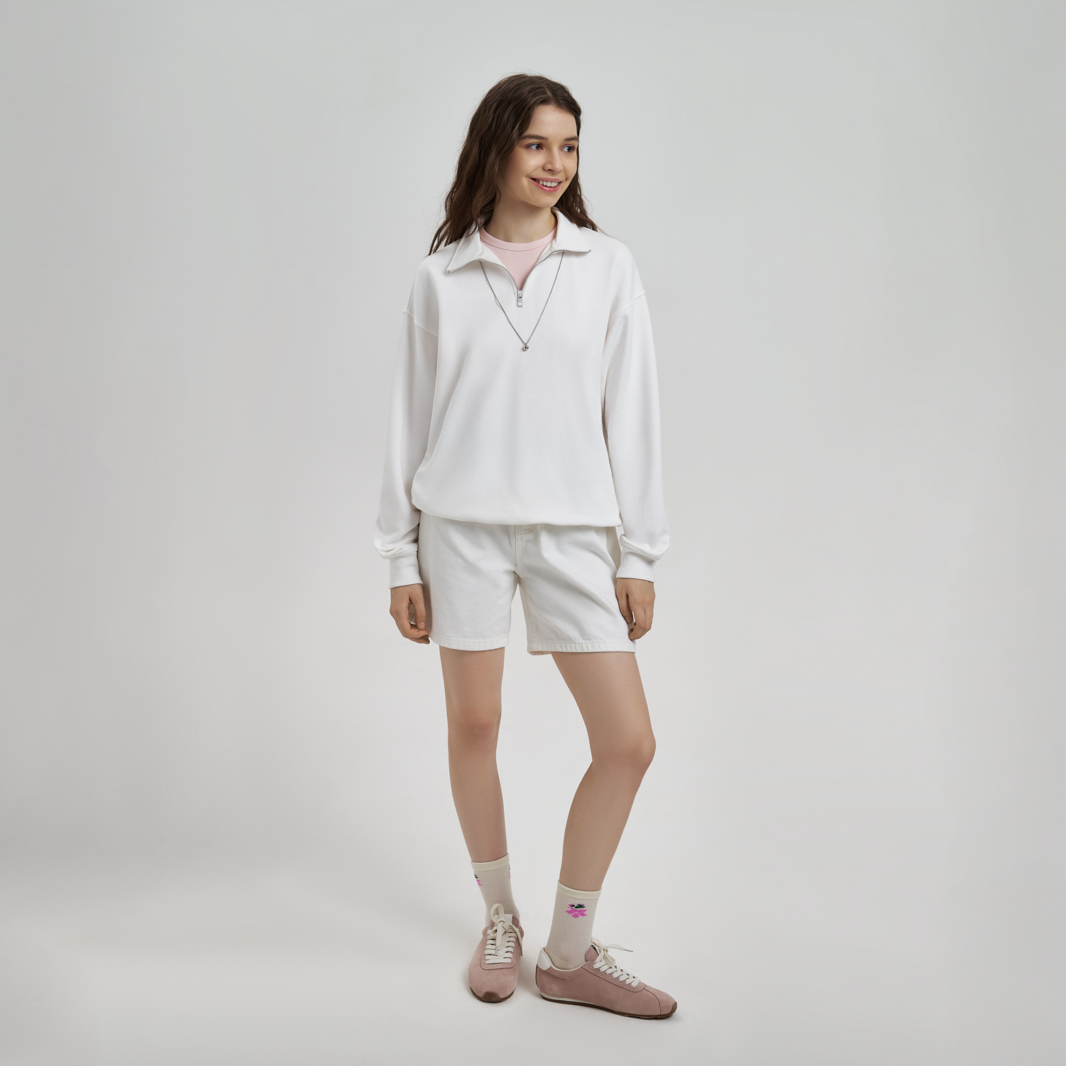 Толстовка на молнии унисекс Флоу (Flow), белая, размер 5XL/6XL (Изображение 4)