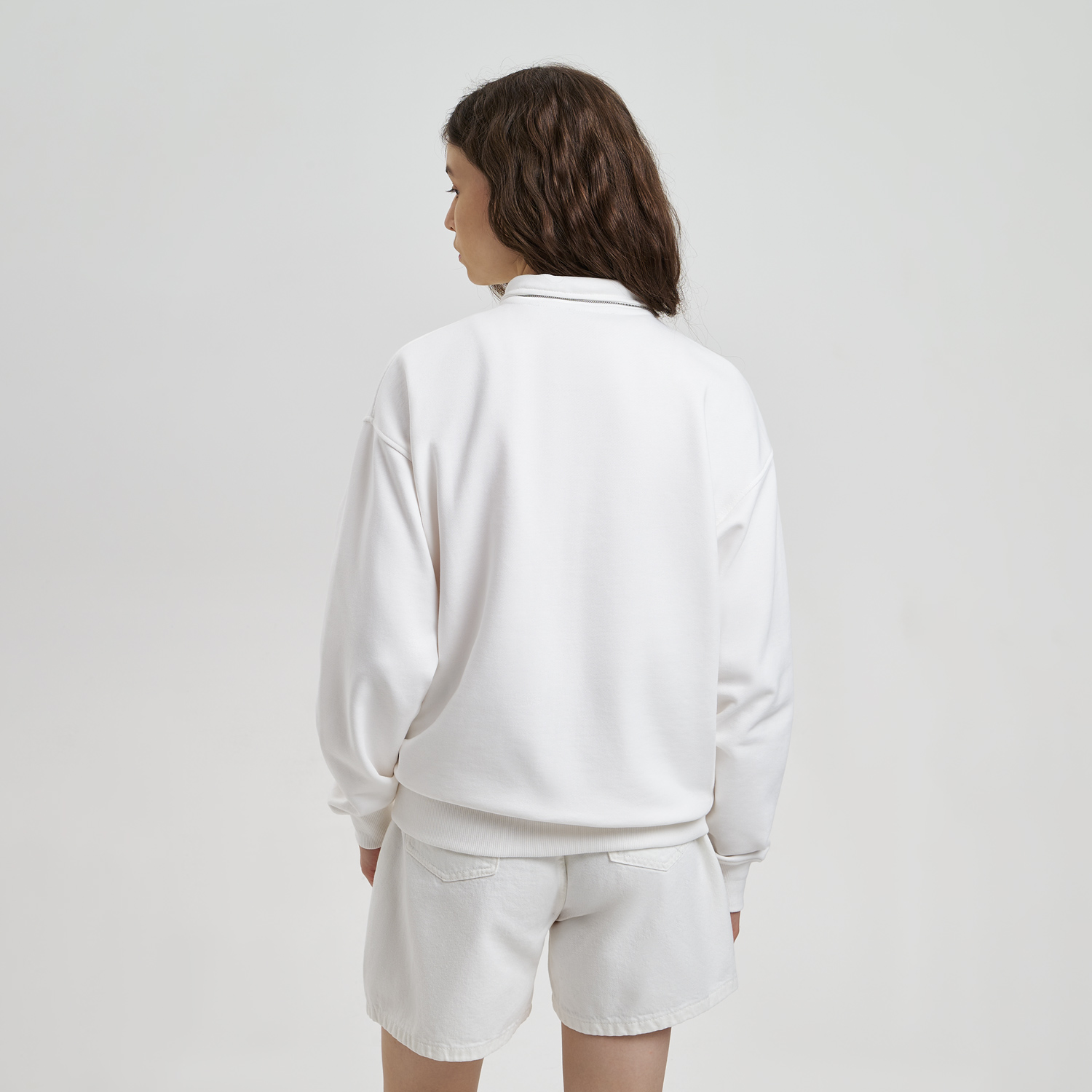 Толстовка на молнии унисекс Флоу (Flow), белая, размер 5XL/6XL (Изображение 7)