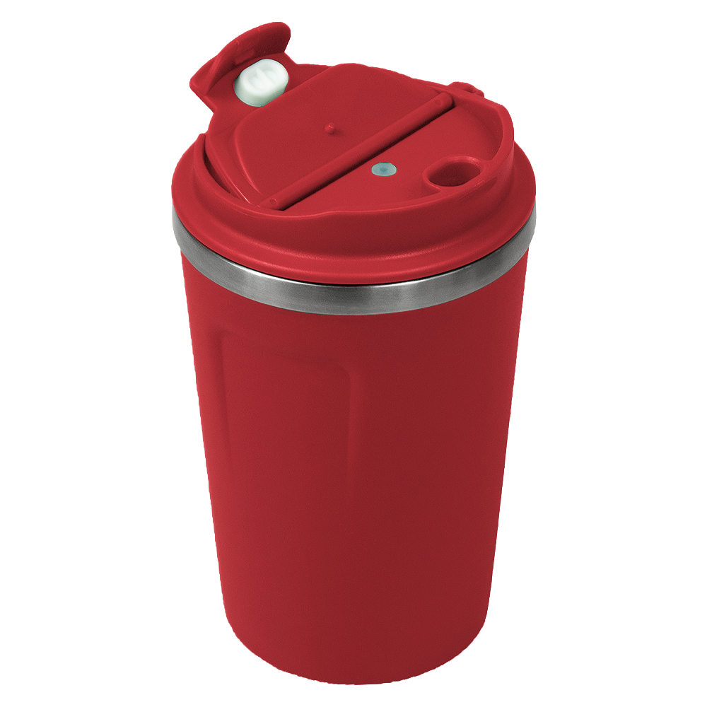 Термокружка Zencup вакуумная, стальная, 380 мл, красная (Изображение 3)