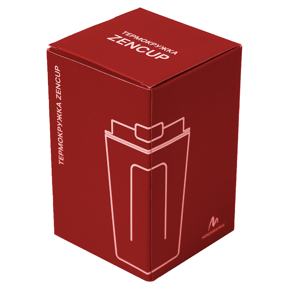 Термокружка Zencup вакуумная, стальная, 380 мл, красная (Изображение 6)