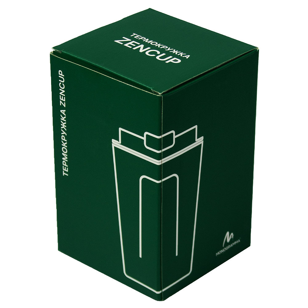 Термокружка Zencup вакуумная, стальная, 380 мл, зеленая (Изображение 6)
