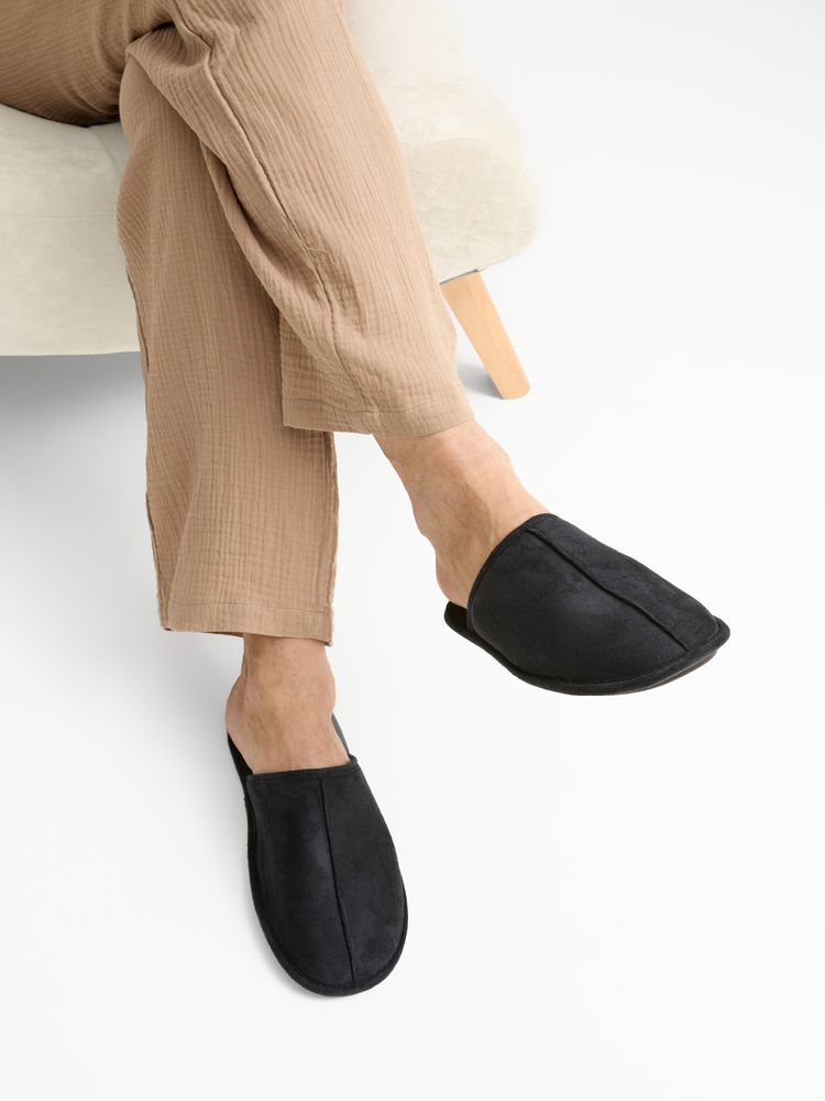 Тапочки домашние Norridge, размер 43-45, черные (Изображение 7)