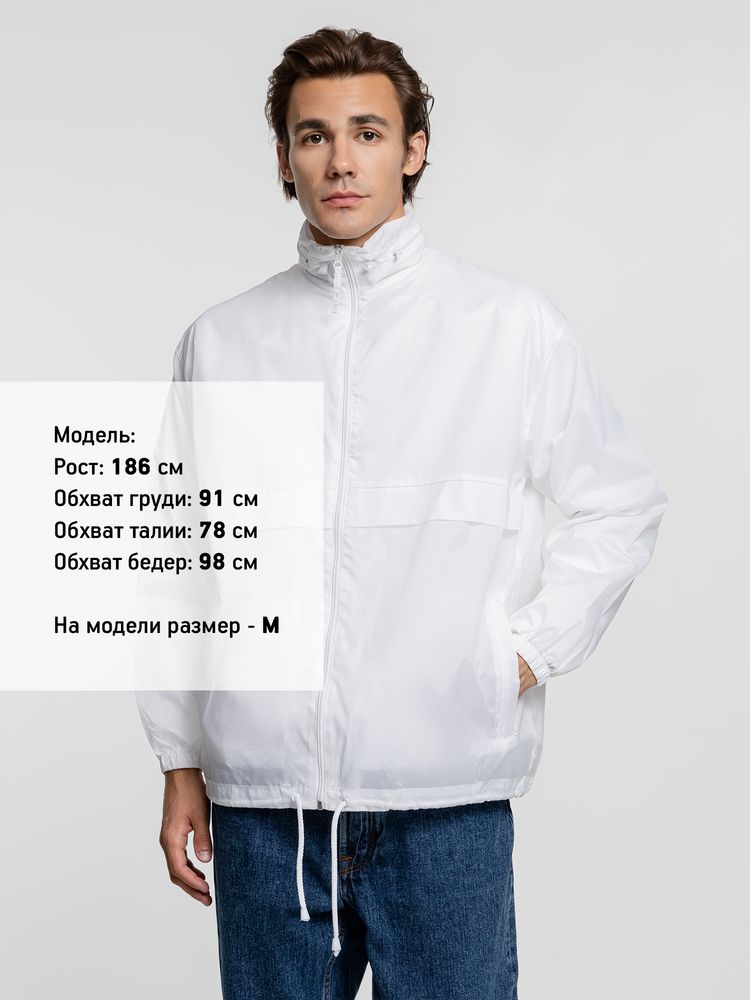 Ветровка из нейлона Surf 210 белая, размер XS (Изображение 6)