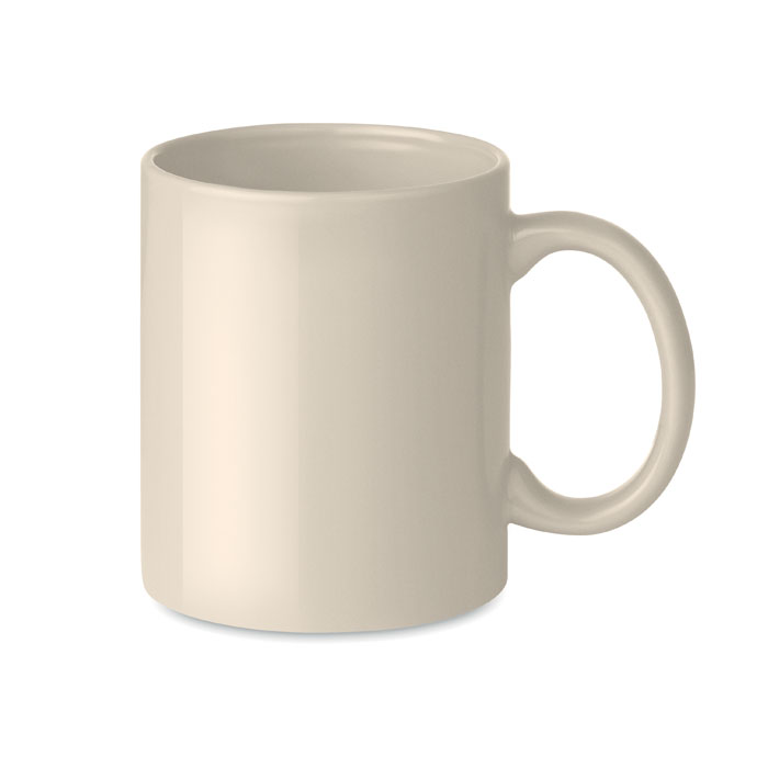 Coloured ceramic mug 300ml (бежевый) (Изображение 1)