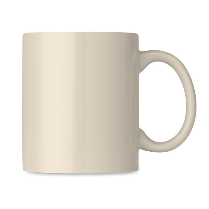 Coloured ceramic mug 300ml (бежевый) (Изображение 2)