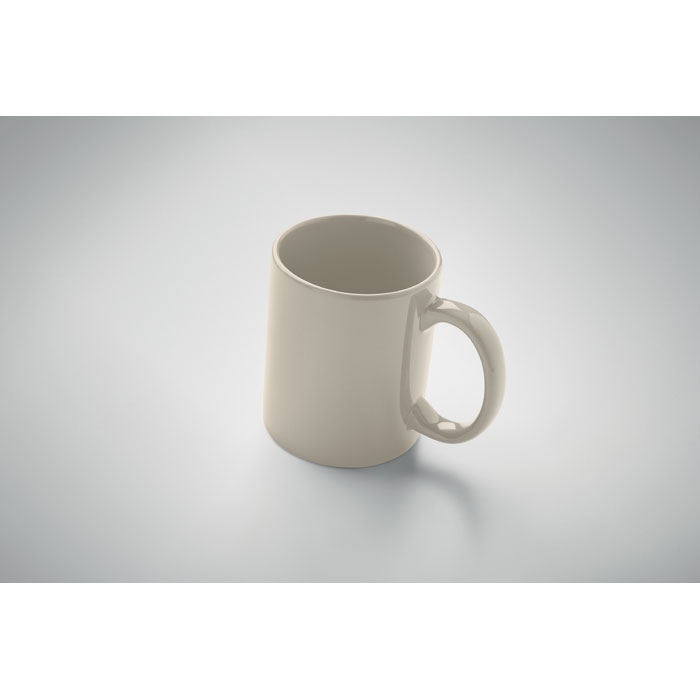 Coloured ceramic mug 300ml (бежевый) (Изображение 3)